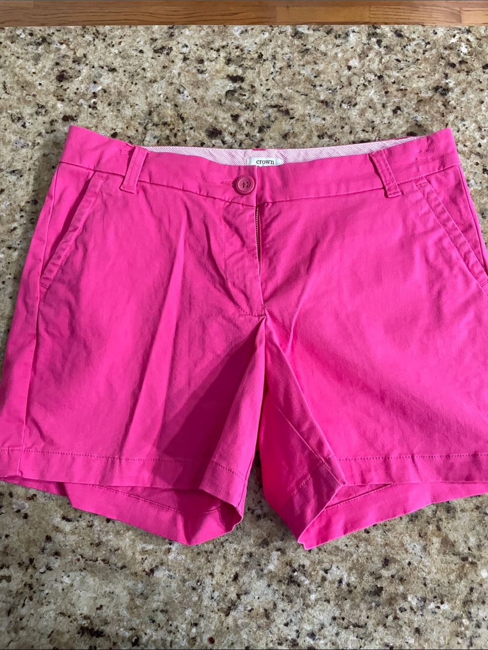 crown & ivy Bright Hot Pink Women's Chino Shorts
